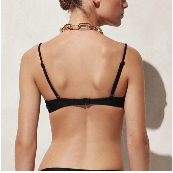 NWT J. Crew Balconette Underwire Bikini Top Black Size 42D - Picture 2 of 12